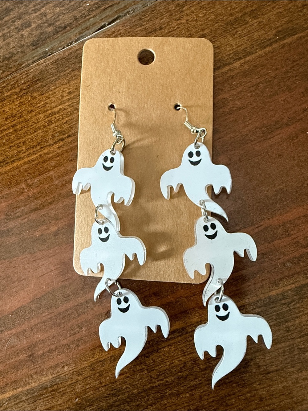 Cute White Ghost Dangle Earrings